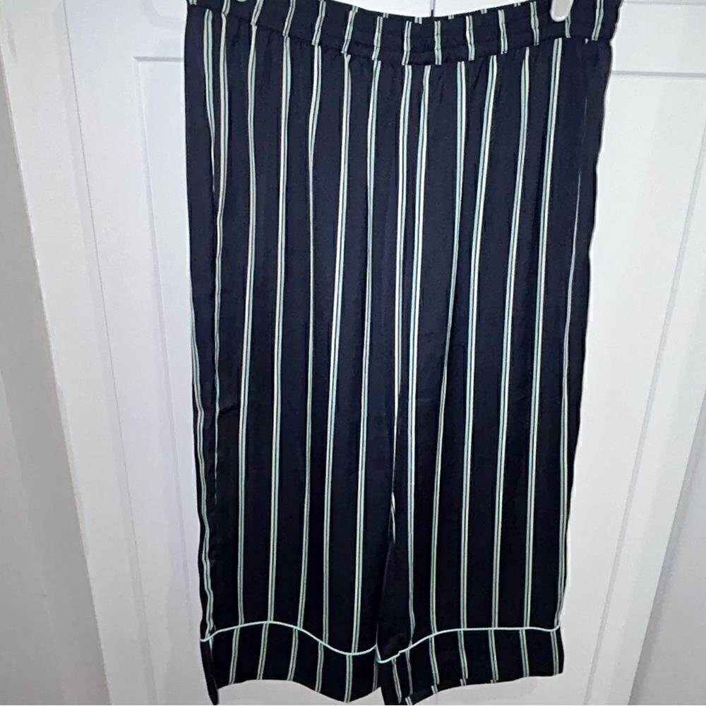 Something Navy Stripe Print Elastic Waistband Pull On Lounge Pants